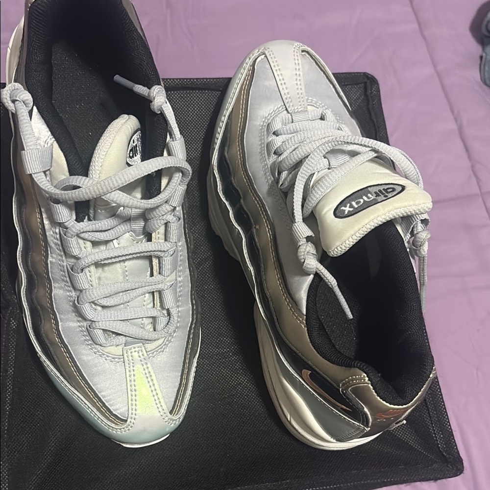 Nike Air Max Metallic Silver Sneakers